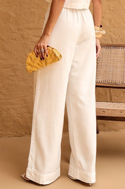 Calça Frysaide Off White Wide Leg Sarja