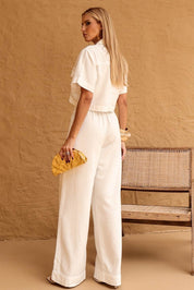 Calça Frysaide Off White Wide Leg Sarja
