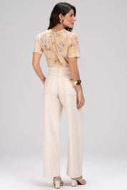 Calça Frysaide Off White Wide Leg Sarja