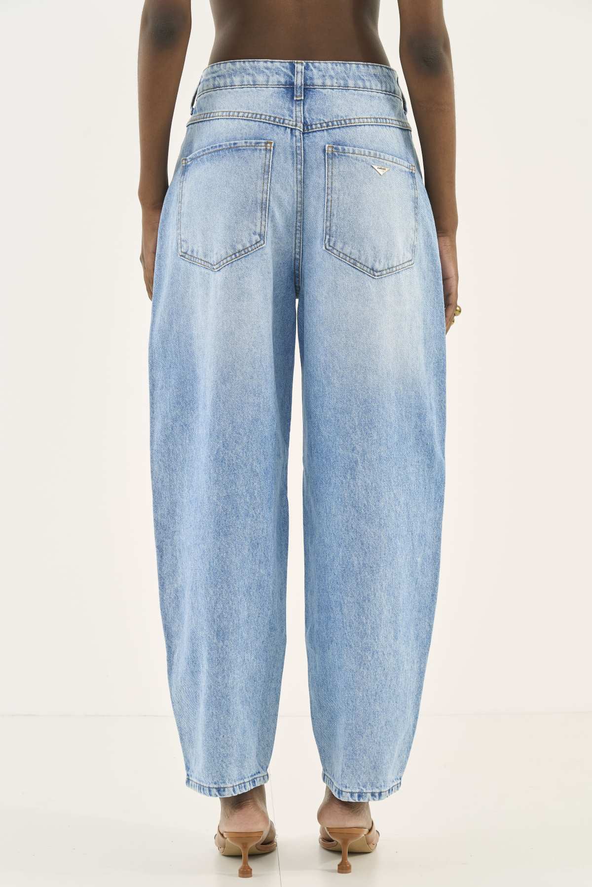Calça Jeans Barril Colcci Azul Cintura Alta