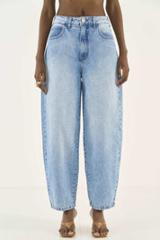 Calça Jeans Barril Colcci Azul Cintura Alta