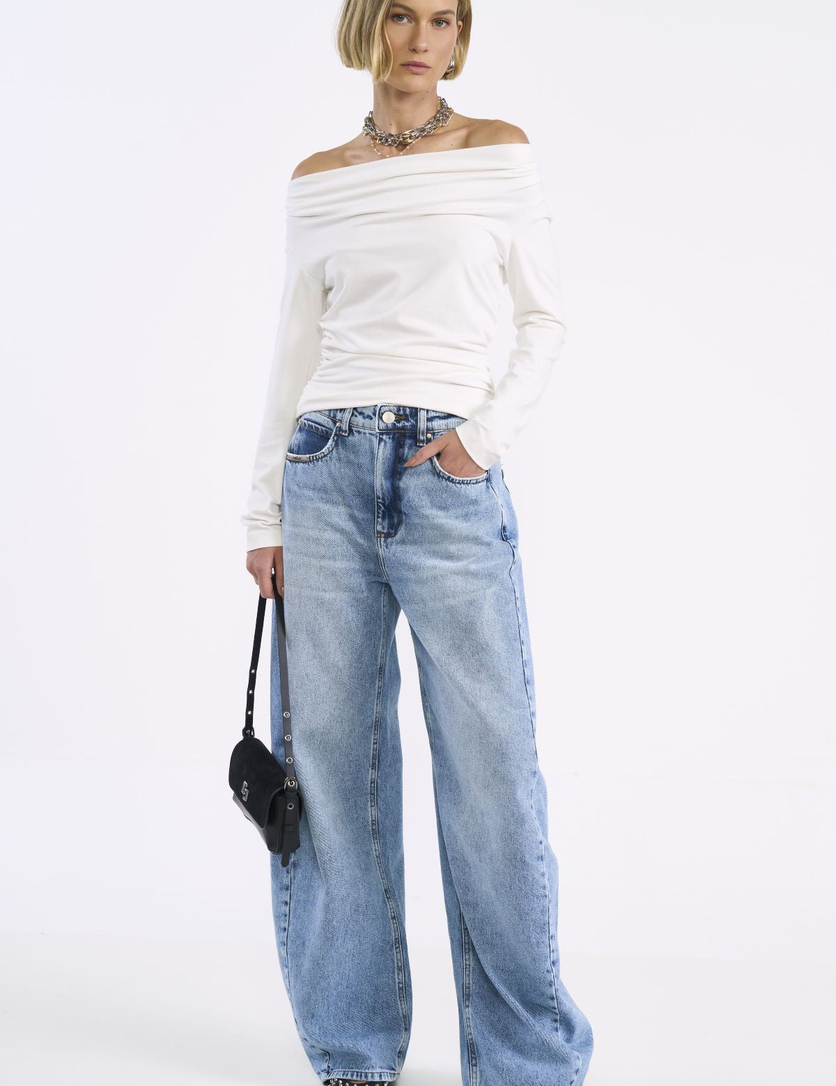 Calça Jeans Barril Colcci Azul Lavagem Clara