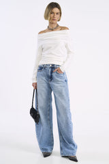 Calça Jeans Barril Colcci Azul Lavagem Clara