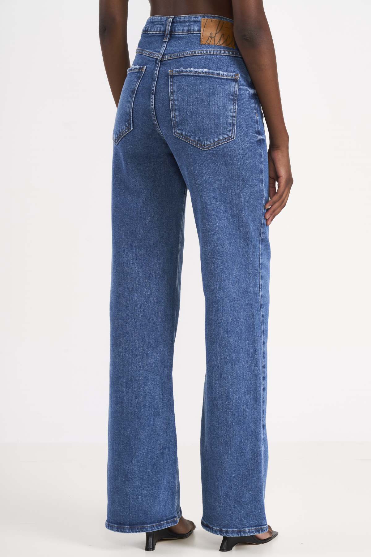 Calça Jeans Colcci Azul Cintura Alta Reta