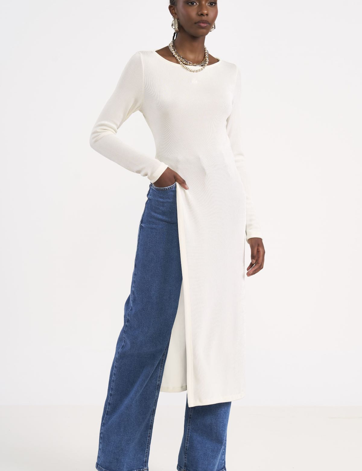 Calça Jeans Colcci Azul Cintura Alta Reta