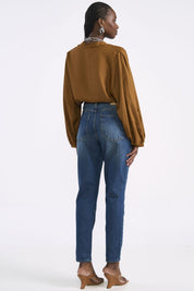 Calça Jeans Colcci Azul Cintura Alta Reta