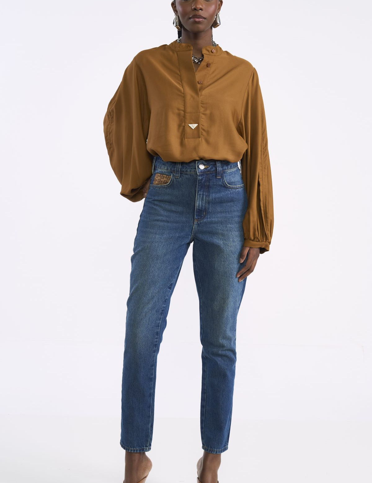 Calça Jeans Colcci Azul Cintura Alta Reta