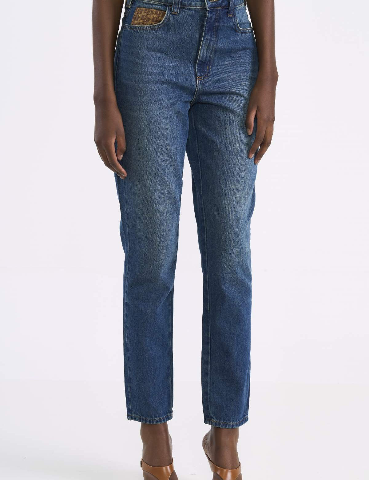 Calça Jeans Colcci Azul Cintura Alta Reta