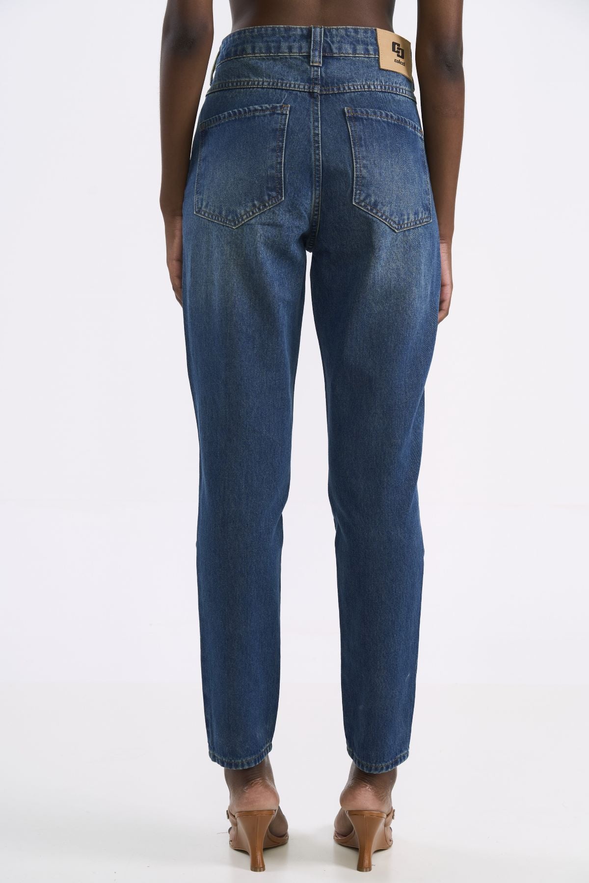 Calça Jeans Colcci Azul Cintura Alta Reta
