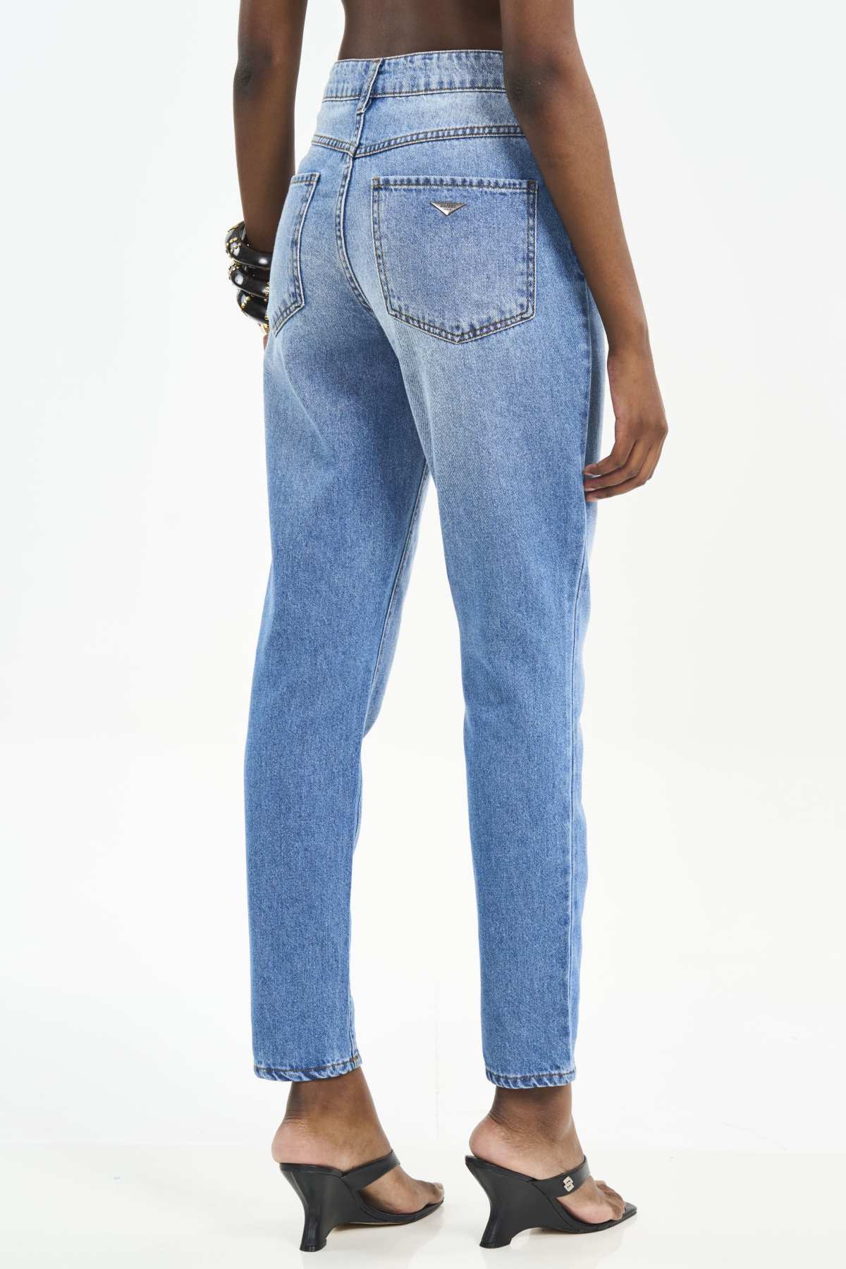 Calça Jeans Colcci Azul Cintura Alta Reta