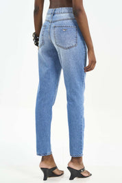 Calça Jeans Colcci Azul Cintura Alta Reta