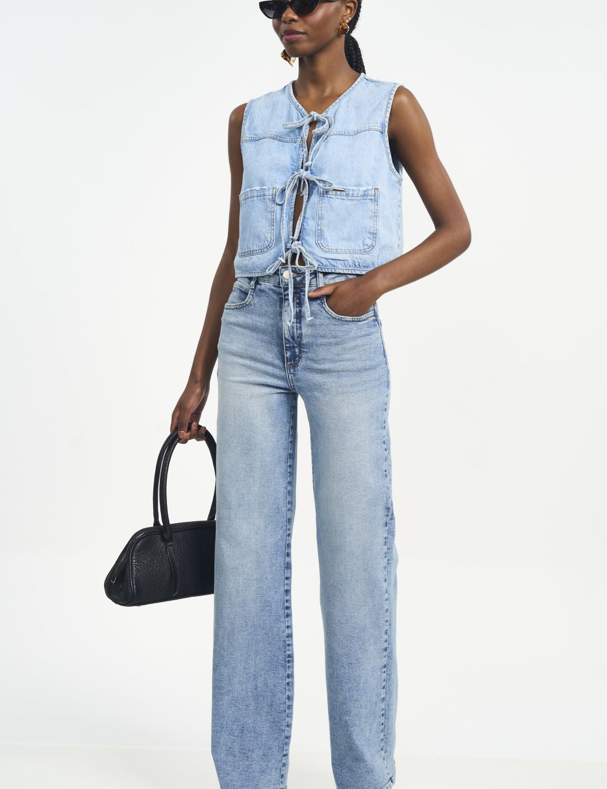 Calça Jeans Colcci Azul Clara Cintura Alta Reta