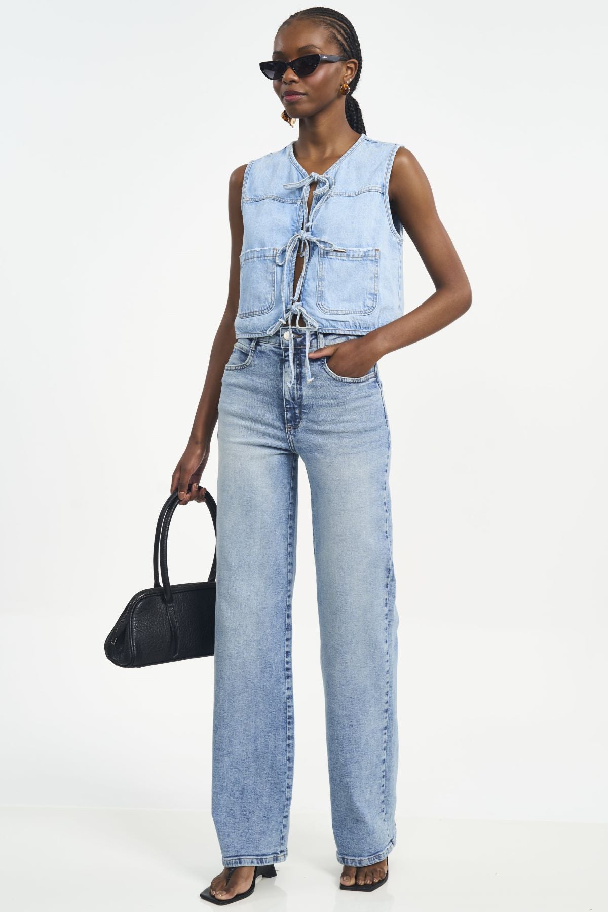 Calça Jeans Colcci Azul Clara Cintura Alta Reta