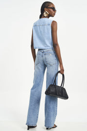 Calça Jeans Colcci Azul Clara Cintura Alta Reta