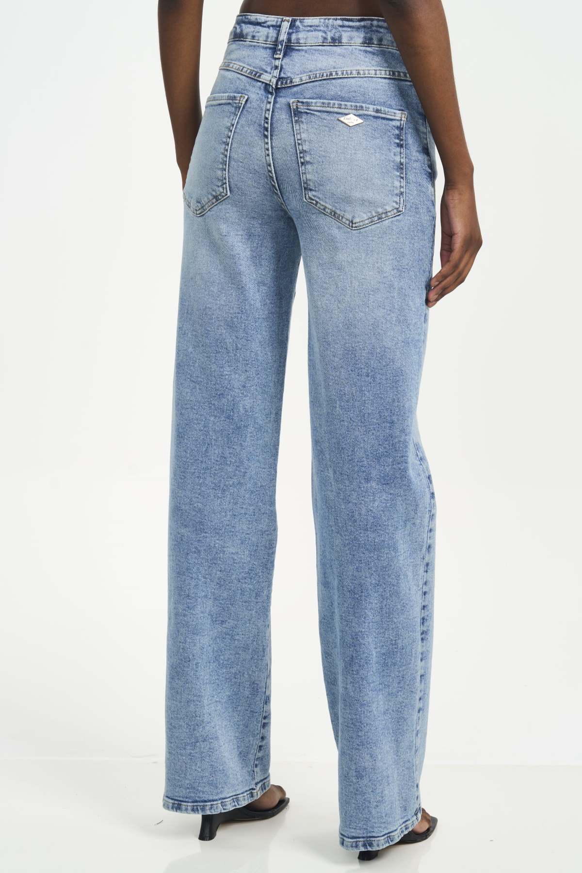 Calça Jeans Colcci Azul Clara Cintura Alta Reta