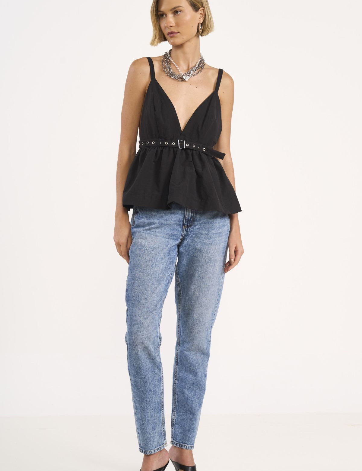 Calça Jeans Colcci Azul Clara Mom Cintura Alta