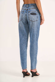 Calça Jeans Colcci Azul Clara Mom Cintura Alta