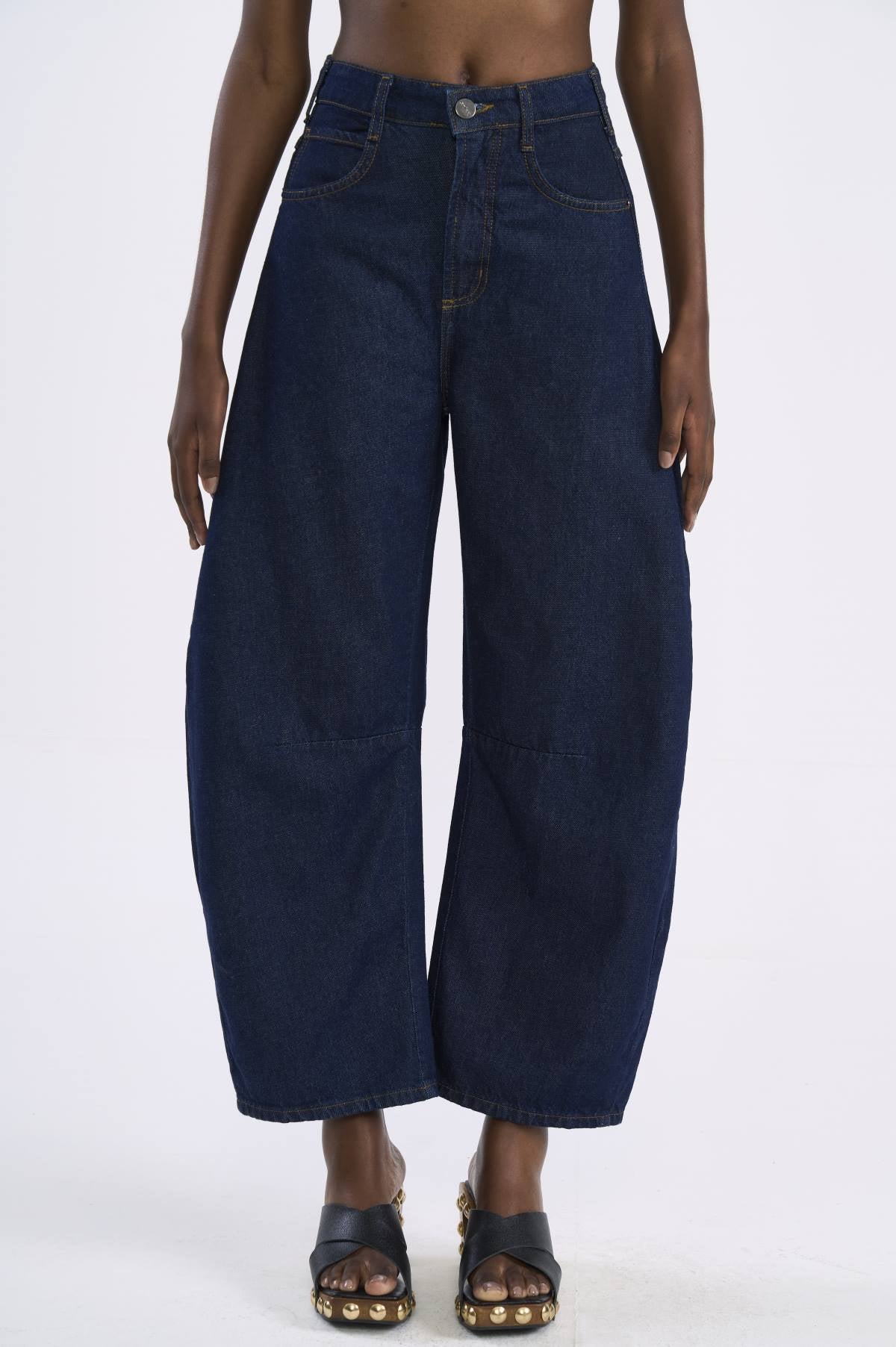 Calça Jeans Colcci Azul Modelagem Barril Cintura Alta
