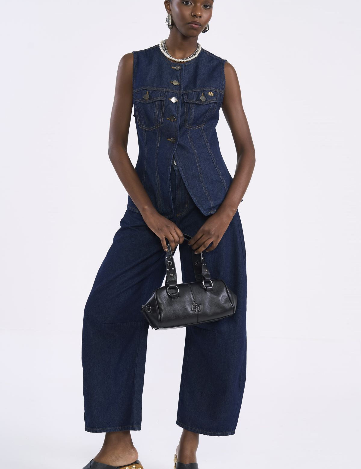 Calça Jeans Colcci Azul Modelagem Barril Cintura Alta