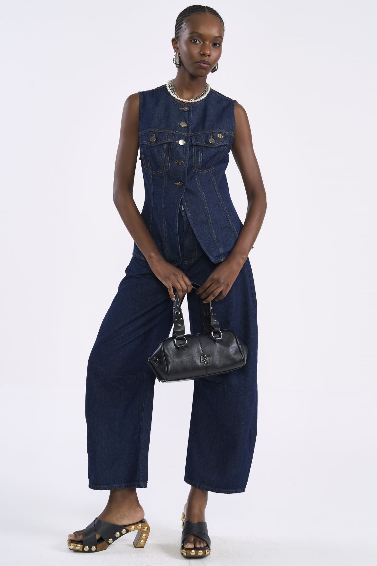 Calça Jeans Colcci Azul Modelagem Barril Cintura Alta