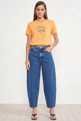 Calça Jeans Colcci Azul Mom Cintura Alta