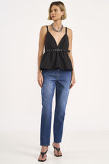 Calça Jeans Colcci Azul Mom Cintura Média