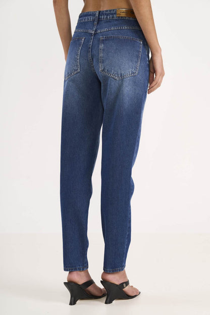 Calça Jeans Colcci Azul Mom Cintura Média