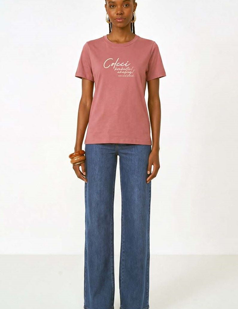 Calça Jeans Colcci Azul Wide Leg Cintura Alta