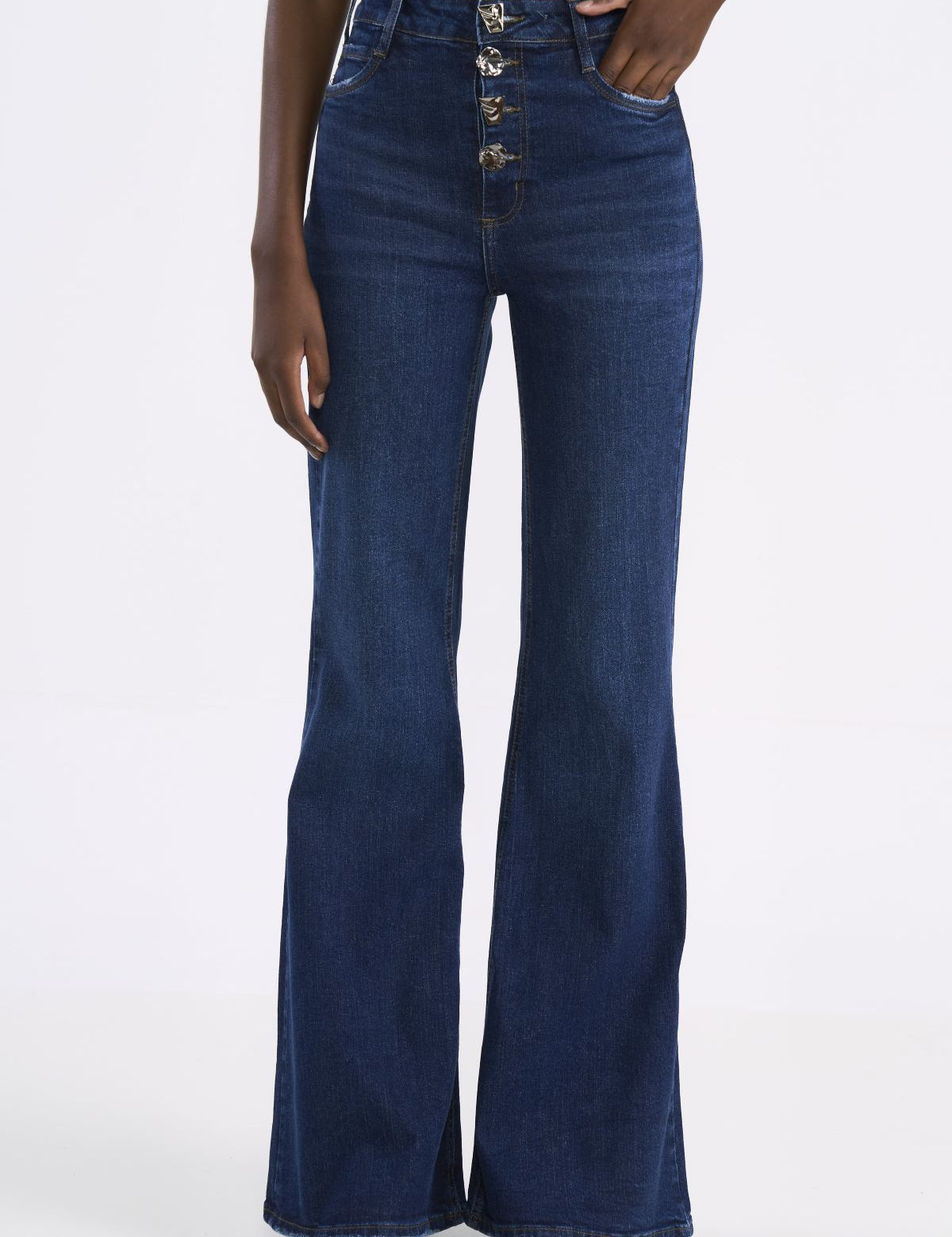Calça Jeans Flare Colcci Azul Cintura Alta