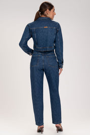 Calça Jeans Mom Frysaide Azul Cintura Alta