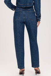 Calça Jeans Mom Frysaide Azul Cintura Alta