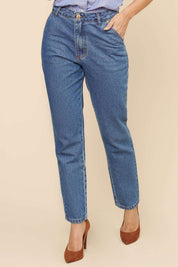 Calça Jeans Mom Lottus Azul Cintura Alta