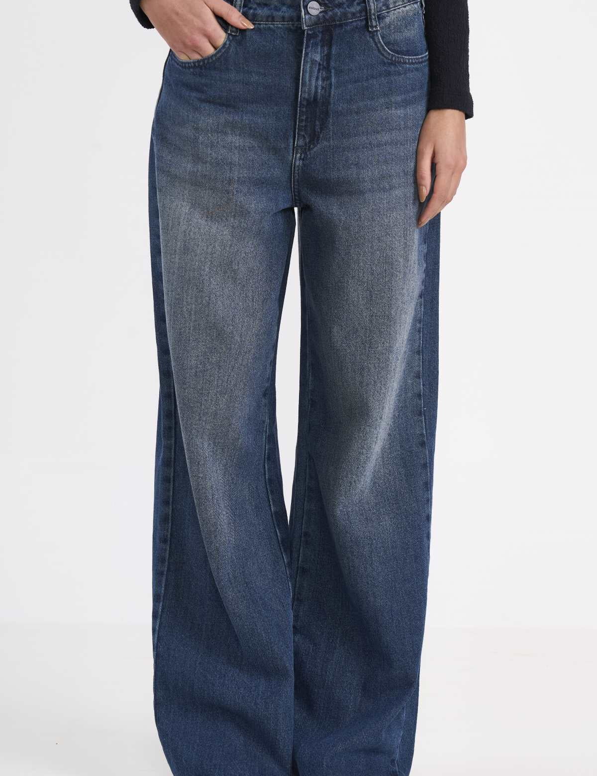 Calça Jeans Wide Leg Colcci Azul Lavagem