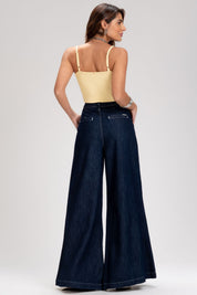 Calça Jeans Wide Leg Frysaide Azul Escuro