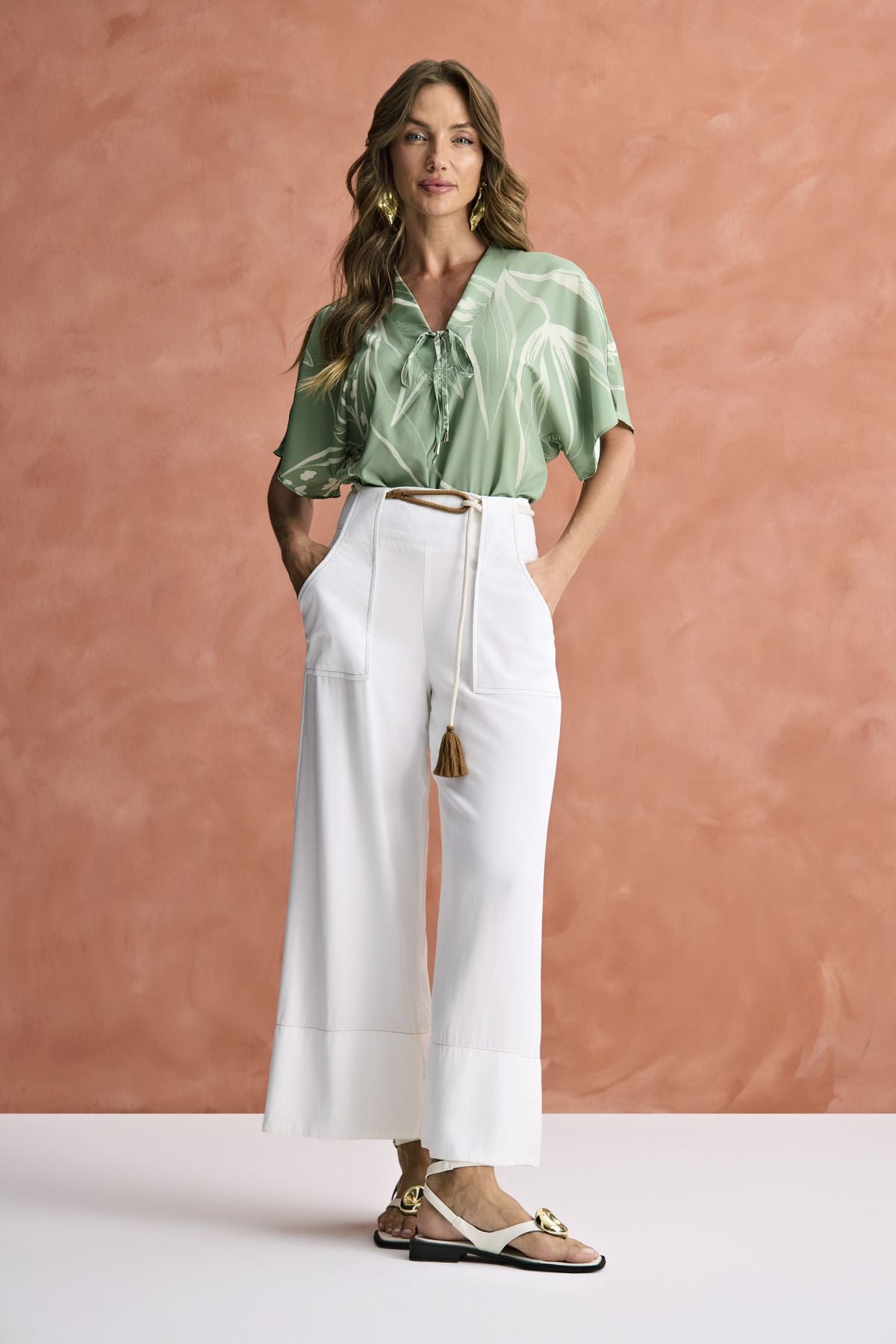 Calça Pantacurt Com Cinto Off White Meia Loka