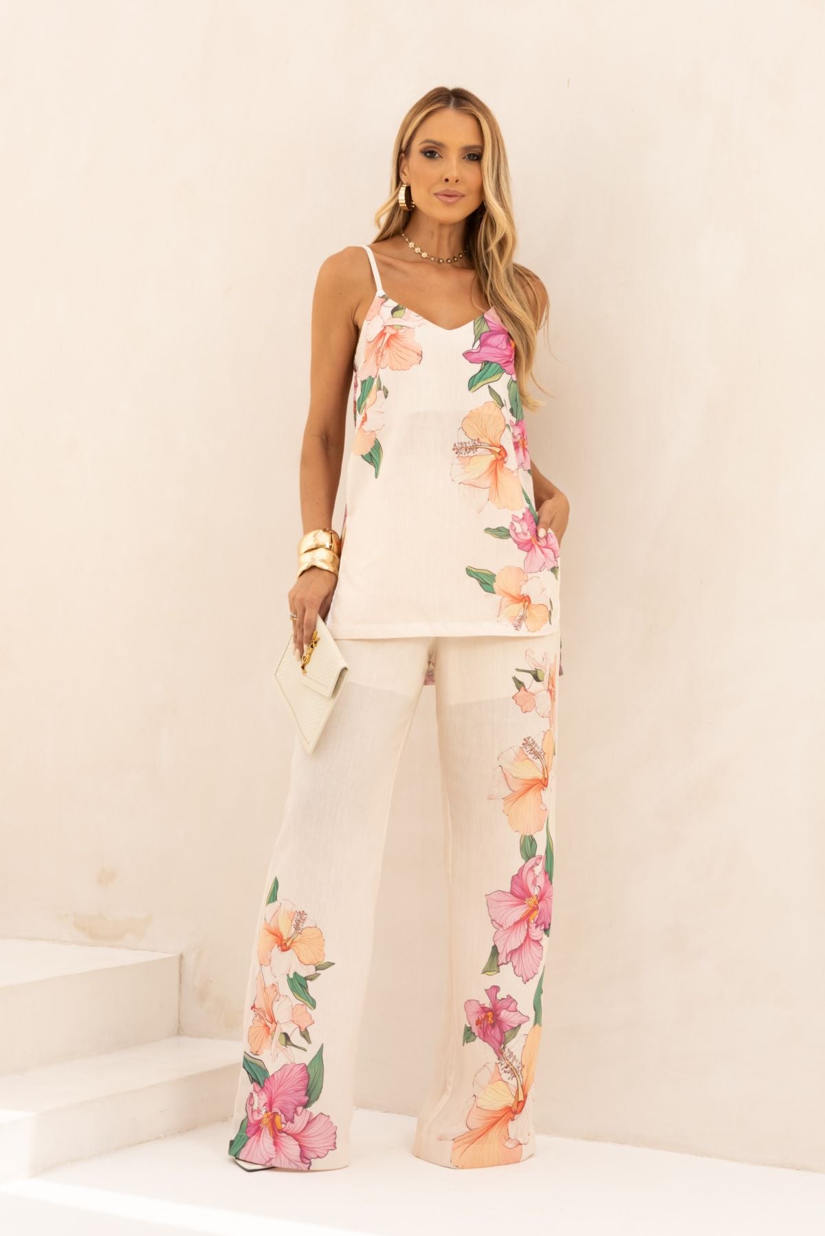 Calca Pantalona Estampa Brisa Leve Frysaide