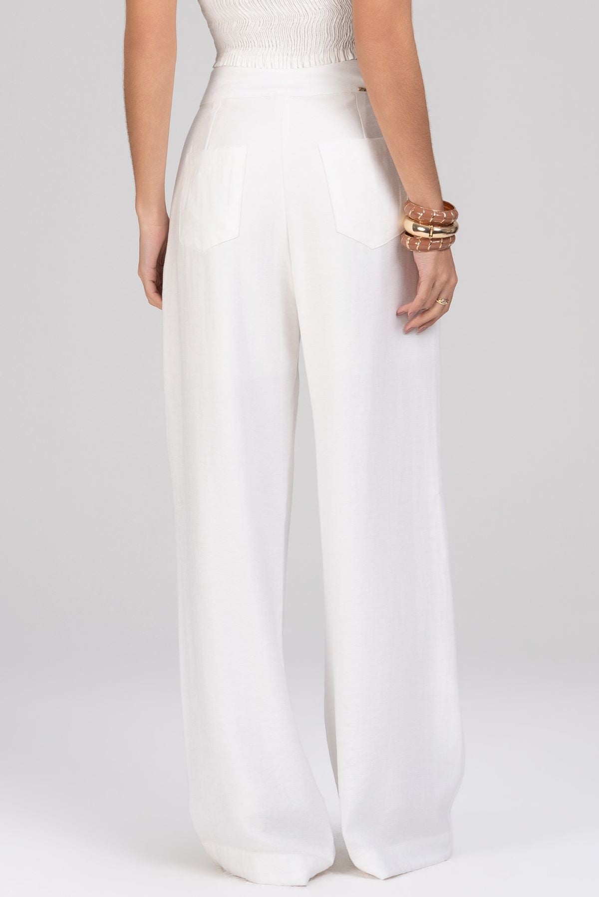Calça Pantalona Frysaide Off White Alfaiataria