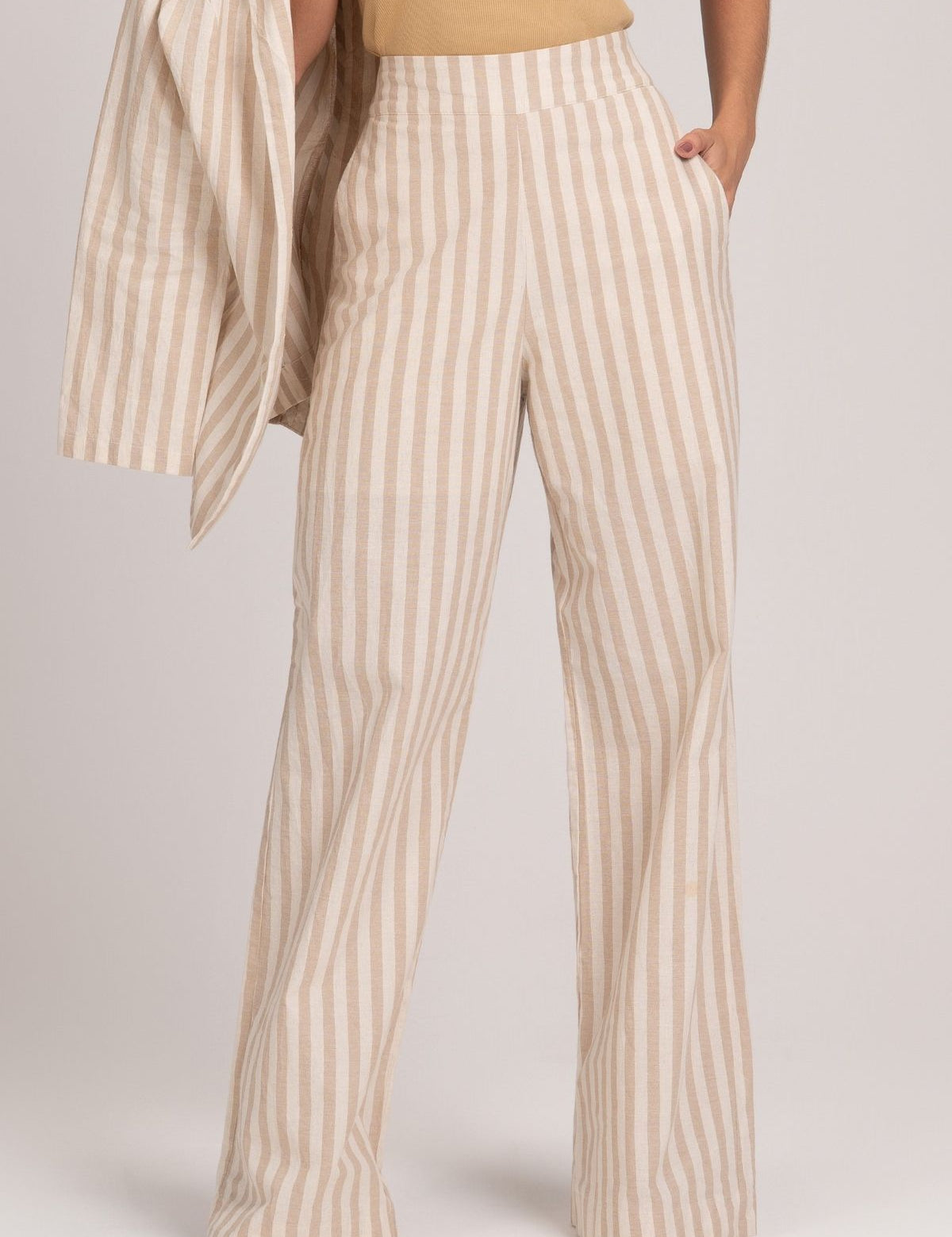 Calça Pantalona Frysaide Off White Listrada