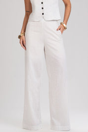 Calça Pantalona Frysaide Off White Listrada