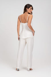 Calça Reta De Alfaiataria Off White Frysaide
