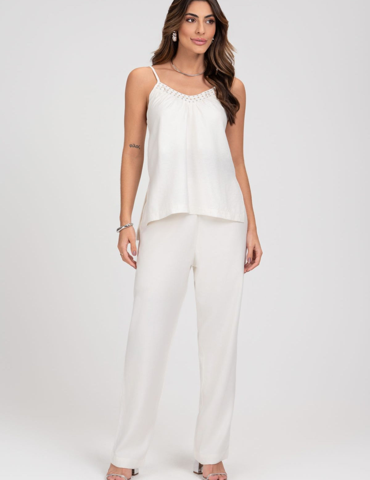 Calça Reta De Alfaiataria Off White Frysaide