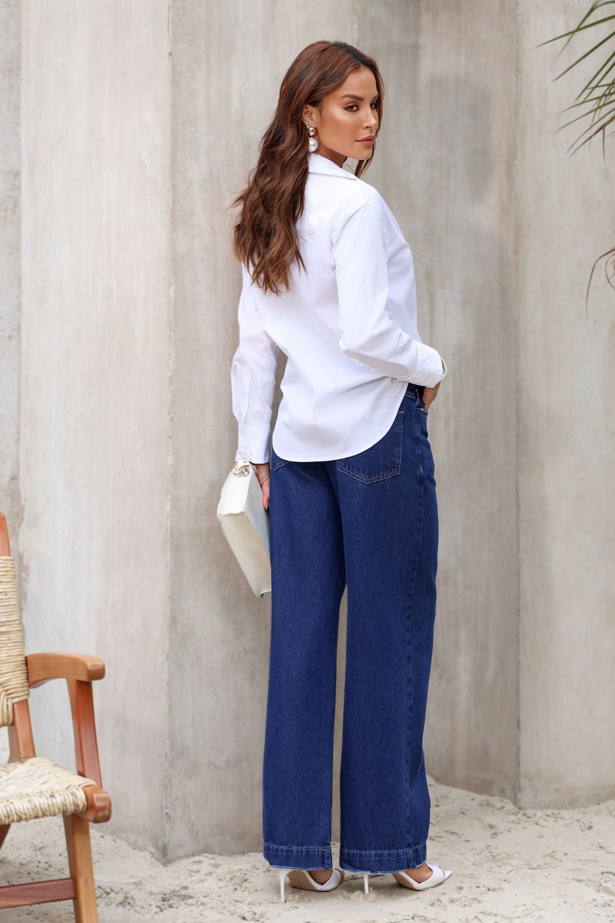 Camisa Frysaide Branca Tricoline Bolso Frontal