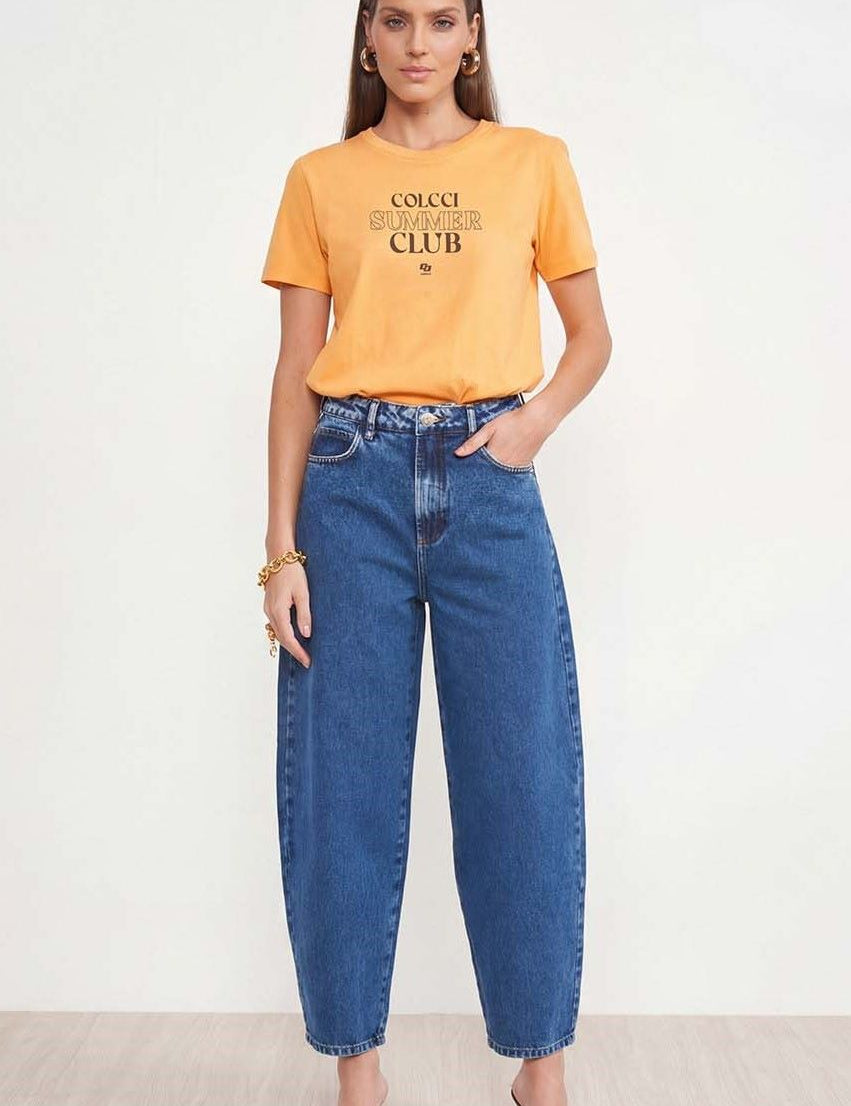 Camiseta Colcci Laranja Estampa Summer Club