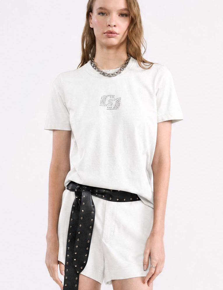 Camiseta Colcci Off White Aplicação Frontal