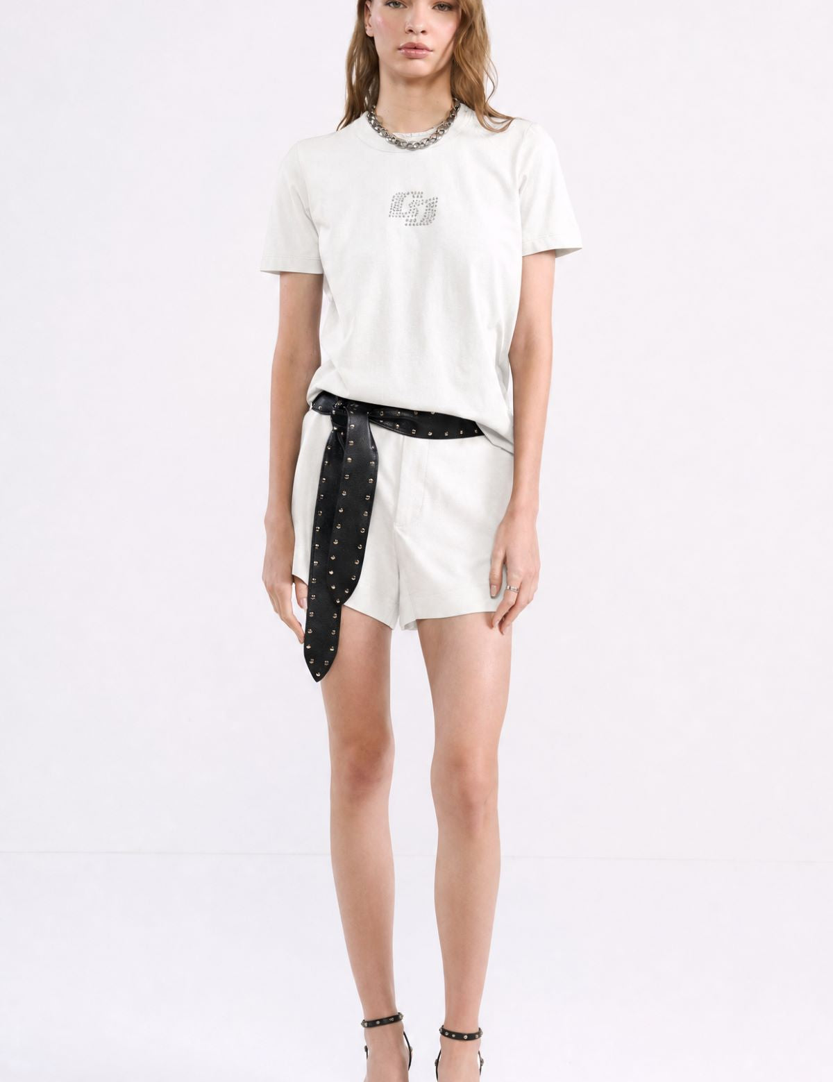 Camiseta Colcci Off White Aplicação Frontal