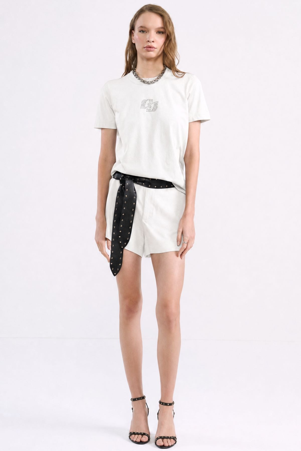 Camiseta Colcci Off White Aplicação Frontal