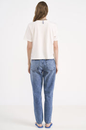 Camiseta Colcci Off White Estampa Brasil