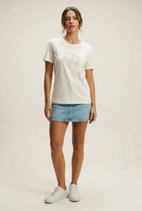 Camiseta Colcci Off White Estampa Concha