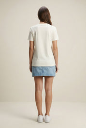 Camiseta Colcci Off White Estampa Concha