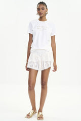 Camiseta Colcci Off White Lettering Dourado
